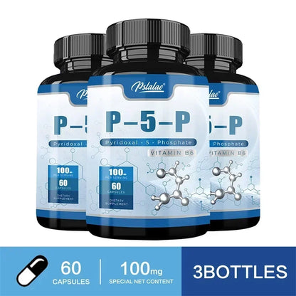 Pyridoxal-5-Phosphate (Vitamin B6) - Supports Healthy Nervous System and Brain Function, Enhances Memory, and Improves Immunity