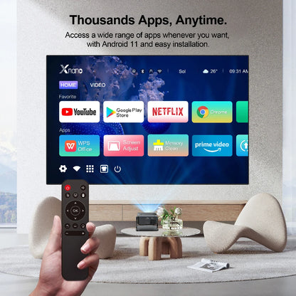 Beam Projector 4k Video Portable Android Bluetooth5.0 Speaker wifi6 Smart Home Theater tv Smartphone Native 720P Low Noice HA109