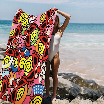 Japan Fashion H-Hysteric M-Mini Cartoon Beach Towel Cute Kawaii Room Decor Bath Girls Children Hand Towels For Bathroom Shower