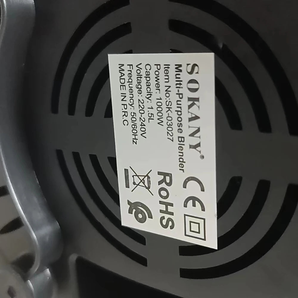 Houselin Professional Blenders Kitchen System, 1000W, 3 Functions for Smoothies, Processing, Dough, Drinks & More