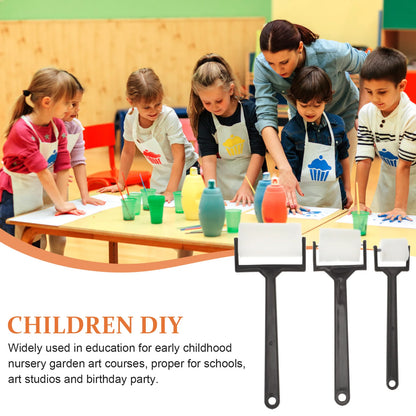 Foam Brushes 15Pcs Foam Paint Brushes Drawing Sponges Roller Kit Sponges Rolling Brush Rollers Foam Sponges Brush Painting