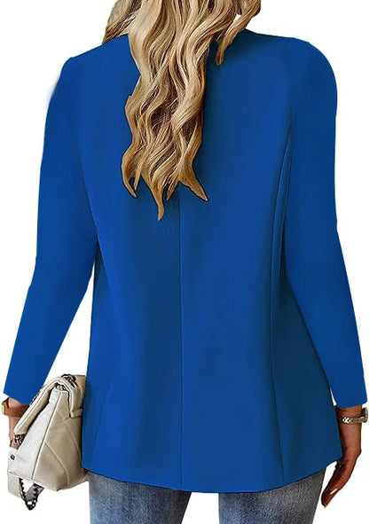 Chic Office Lady Blazer for Women Vintage Coat Autumn Fashion Lapel Collar Long Sleeve Ladies Outerwear Stylish Tops  오피스룩 Mujer