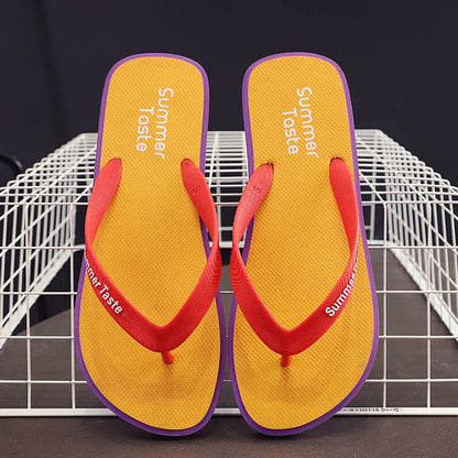 2022 Summer Flip Flops Men's Fashion Flip Flops Non Slip Bathroom Bath Slippers Beach Slippers Men Slippers Men Shoes