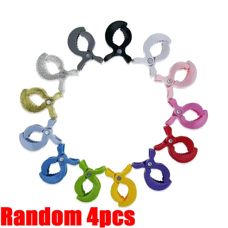 1-4pcs Baby Stroller Clamp Alligator Clip Pram Peg Portable Stroller Hook Baby Car Seat Clips Toddler Baby Stroller Accessories