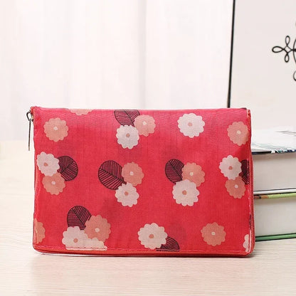 Waterproof Printing Reusable Shopping Bag Tote Bags Fashion Eco Friendly Shopping Bag Foldable Zipper Women's Handbags