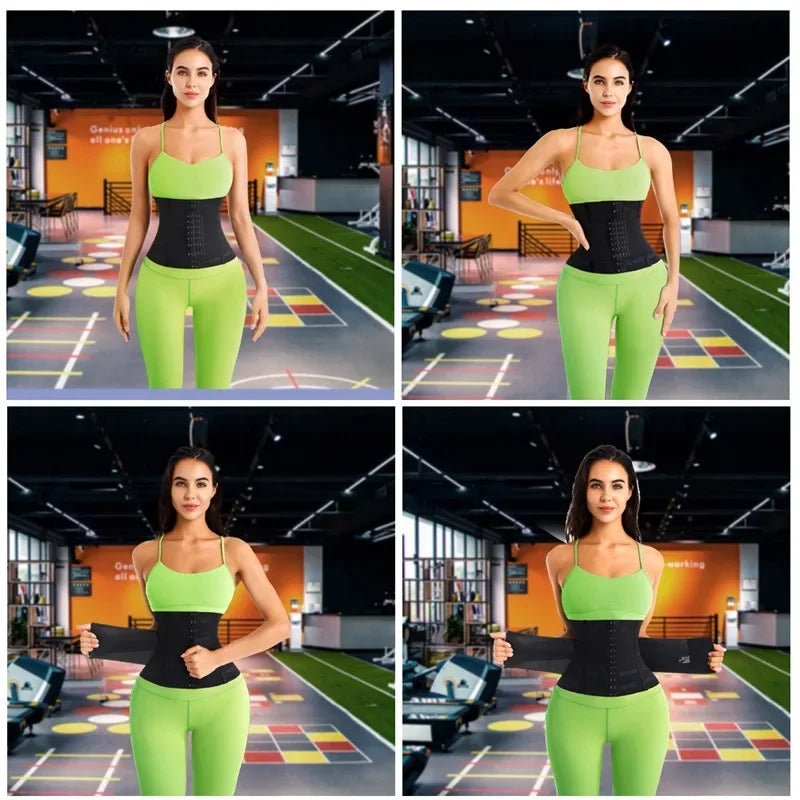 Shapewear Women Corset Belts Waist Trainer Body Shaper Double Tummy Control Slimming Sheath Flat Belly Reductive