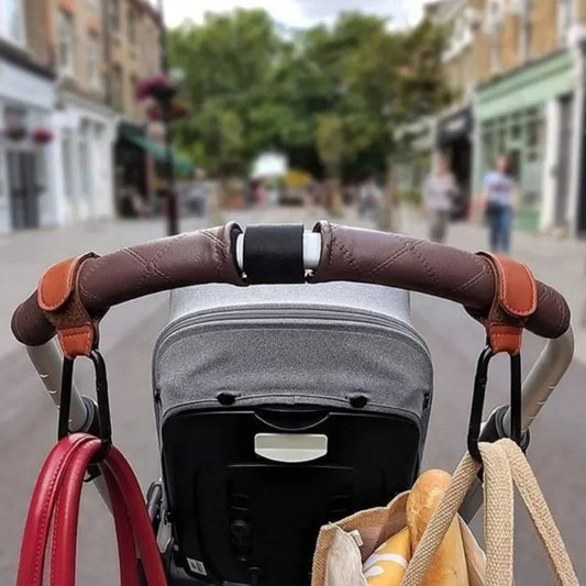 Leather Baby Bag Stroller Hook Pram Rotate 1/2pcs 360 Degree Rotatable Cart Organizer Pram Hook Stroller Accessories