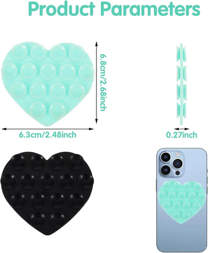 Double-Sided Suction Cup Phone Mount, Silicone Suction Phone Case Adhesive Sticky Phone Grip Hands-Free Phone Grip Phone Stand