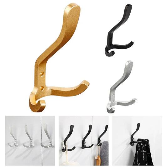 Wall Hook Towel Hanger Clothes Coat Hook Bedroom Robe Hook Livingroom Bathroom Kitchen Hanging Bag Key Hat Metal Hooks