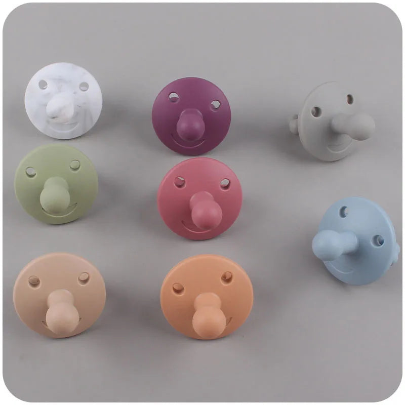 Baby Silicone Pacifier Newborn Infant Chewing Supplies Nipple Dummy Soft Teether Toy Food Grade Silicone Nursing Accessories