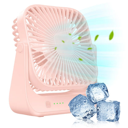 Mini Portable Fan,USB Desk Fan Table,Quiet 4 Speed Wind Personal Fan 360°Rotatable Head Standing Fans for Room Camping Hom