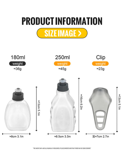 WRELS Handheld Hydration Sports Water Bottles BPA-Free Water Bottles for the Running Hydration Belt for Marathon Hiking Cycling