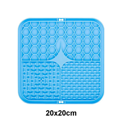 Pet Lick Silicone Mat Dogs Pet Slow Food Plate for Dog Bathing Distraction Silicone Dog Sucker Food Training Dog Feeder Supplies