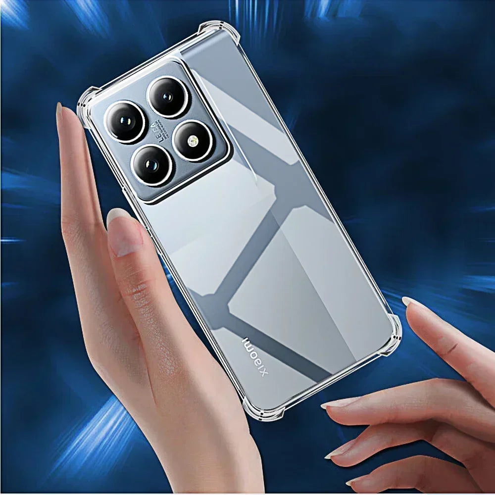 Shockproof Phone Case for Xiaomi 14Tpro 13T 12T 11T 14T Pro Transparent Clear Silicone Soft TPU 14 13 12 11 T T14 Back Cover