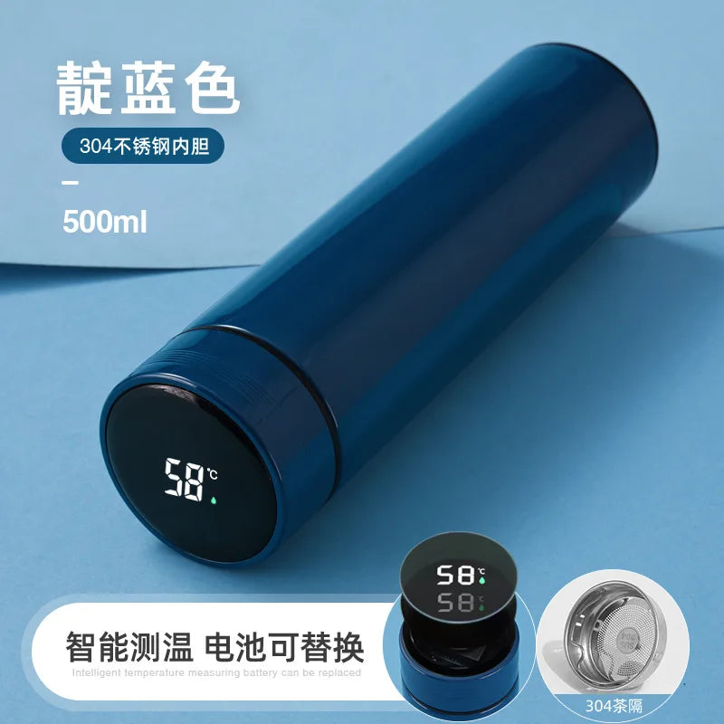 2024 New Temperature Display Thermos Keeps Cold And Heat Thermal Bottle Stainless Steel Thermos For Baby Children Kids Terms