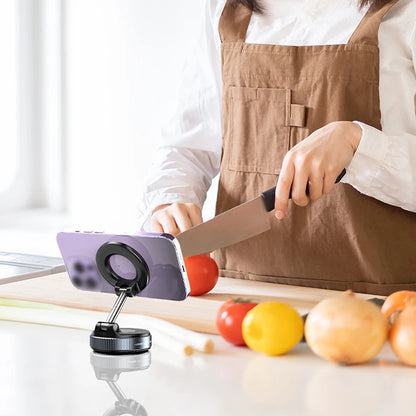 Foldable Magnetic Car Mount Mobile Phone Holder Wireless Charger Vacuum Adsorption Stand for iPhone 16 15 14 13 12 for MagSafe