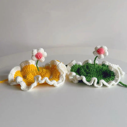 Handmade Pet Hat Pet Party Cosplay Headwear Puppy Kitten Knitted Hat Pet Headgear Decoration Pet Product Funny Pet Accessories