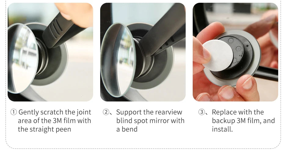 Baseus 2Pcs Car Mirror HD Convex Mirror Blind Spot Auto Rearview Mirror 360 Degree Wide Angle Vehicle Parking Rimless Mirrors