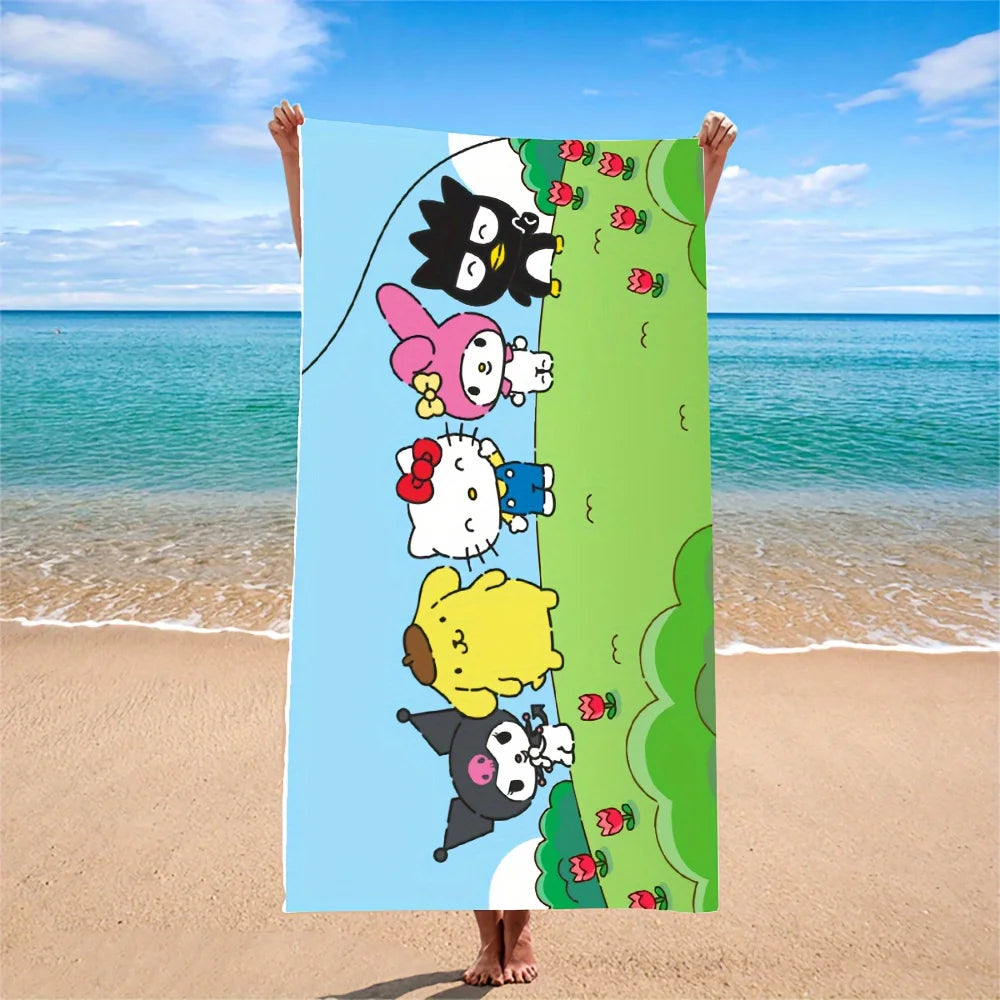 Character Collection Beach Towel, Full of FunMicrofiber terry bath towels for yoga, travel, swimming, fitness and camping