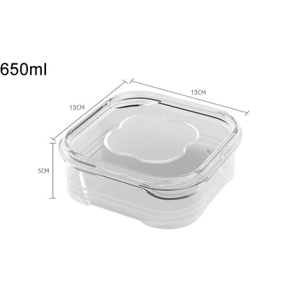 Food Storage Containers with Lids Thick Food Grade Plastic Food Container Square Stackable Refrigerator Organizer Bins