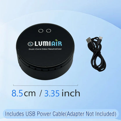 Smart Air Purifier/Deodorizer-USB-Powered Air Cleaner with Dual-core chip, Low Noise Operation for Smalller Spaces