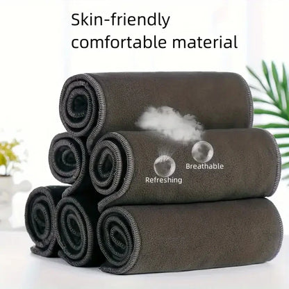 4PCS Reusable Adult Diaper Inserts Pads -Soft Breathable Microfiber/Bamboo Charcoal Liner for Day and Night Use 2 Sizes