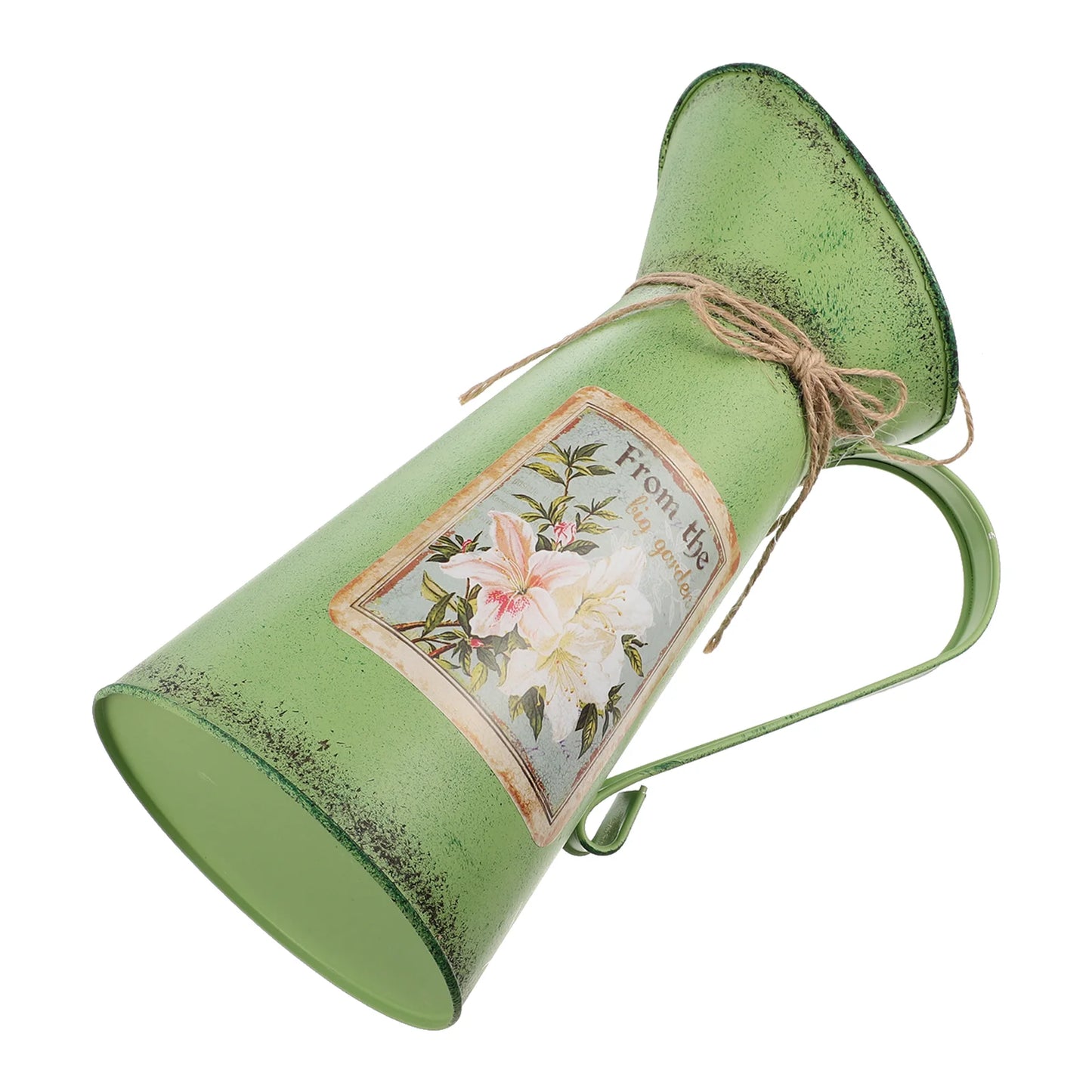 Tin Bucket Rustic Water Can Decor Decorative Toy Floral Containers Iron Farmhouse Retro Buckets