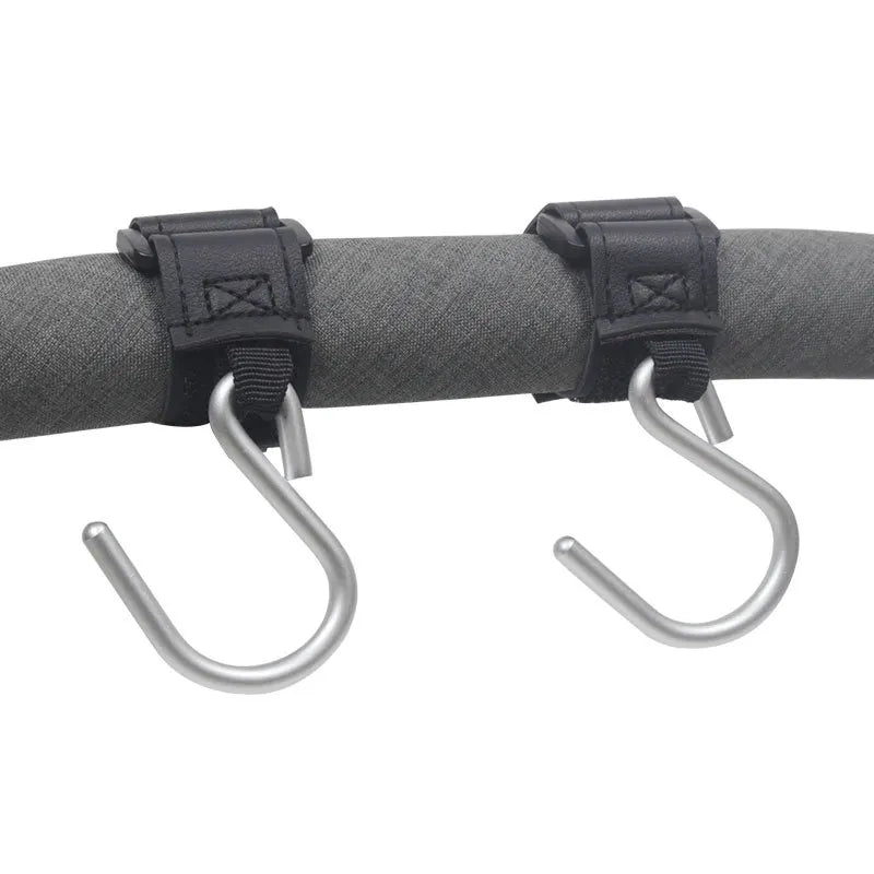 Baby Stroller Hooks 2Pcs Leather Hook  for Hanging Diaper Bags Kindergarten Universal Accessory