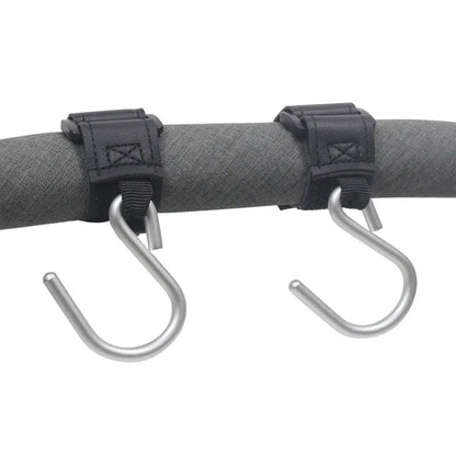 Baby Stroller Hooks 2Pcs Leather Hook  for Hanging Diaper Bags Kindergarten Universal Accessory