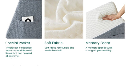 Wedge Pillow for Sleeping Acid Reflux After Surgery Triangle Elevated Pillow for Bedside Dormitory Office Air Layer Foam