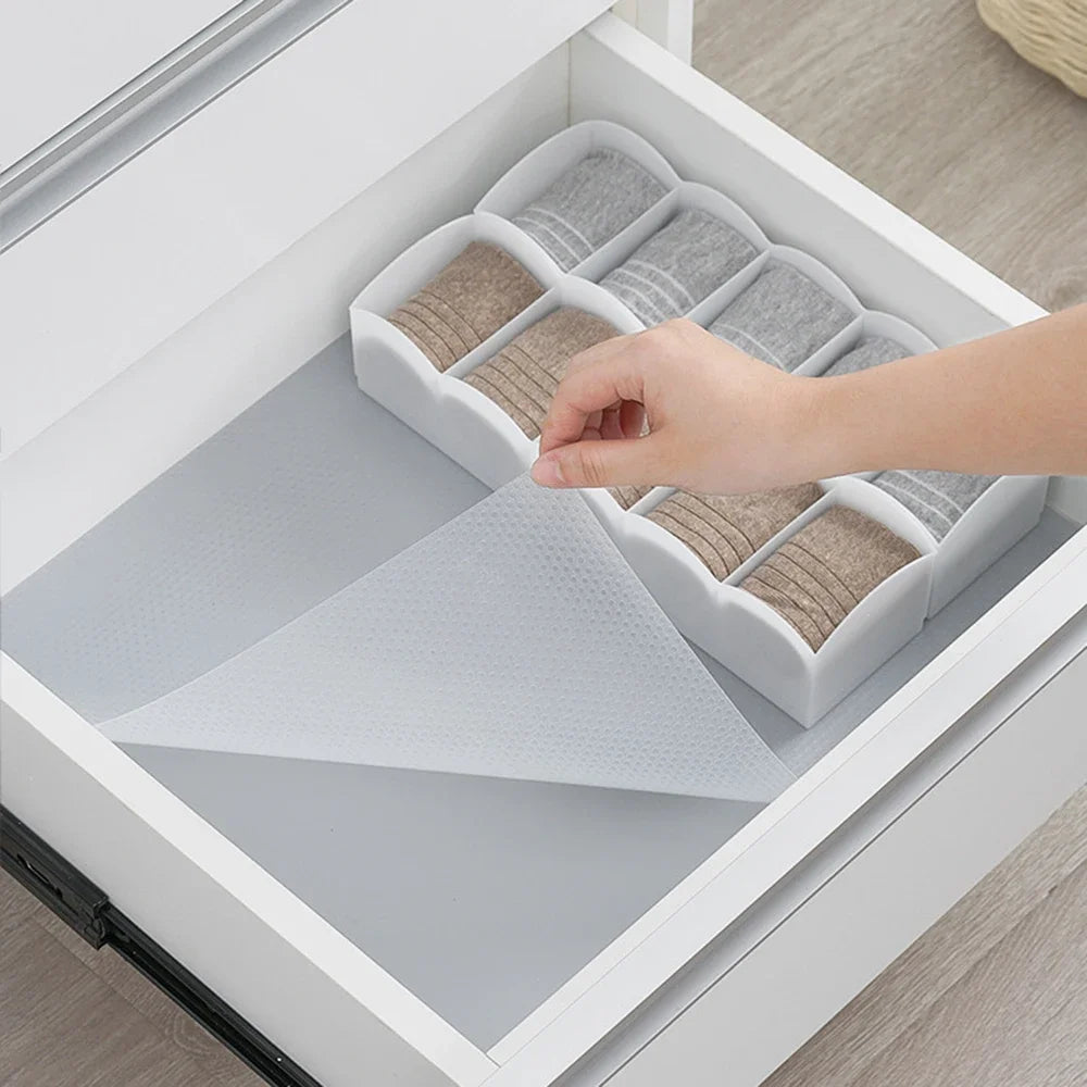 1 Roll, 30x100cm Waterproof Non-Slip Plastic Shelf Liner Roll, Multipurpose Cabinet Drawer Mat Liner for Kitchen, Fridge, Table