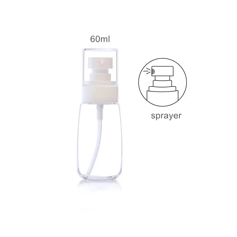 30ml 60ml 100ml UPG Fine Mist Spray Bottle Plastic Bottl Lotion Pump Travel Perfume Water Bottles Refill