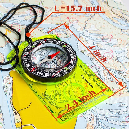 Professional Waterproof Camping Compass - Hiking Backpack Essential, Survival Gift for Outdoor Navigation & Map Reading