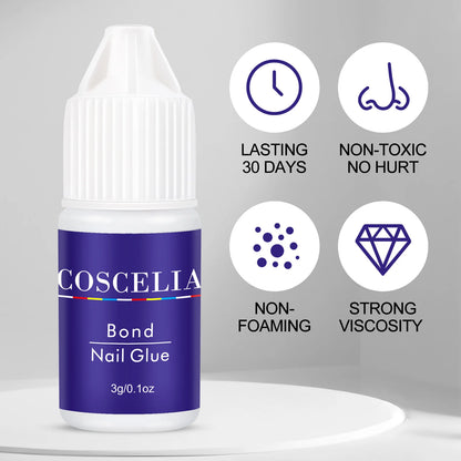1/3/5/10/15/20pcs Fast-dry Nail Glue Professional Nail Tip Bond Glue 2g/3g/10g for False Nail Tips Long Lasting Glue Nail Tools