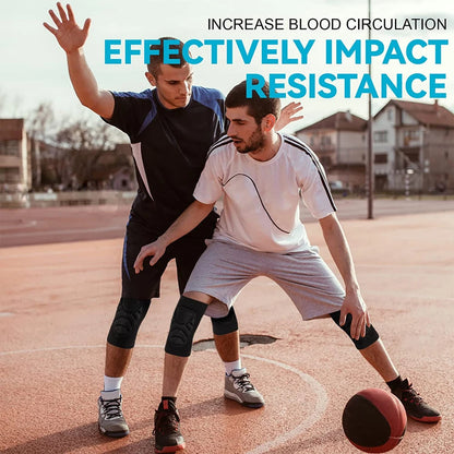 1Pair Knee Elbow Pads,Thick Sponge Collisioned Kneepads for Sports,Protective Knee Support Sleeve for Basketball Running Cycling