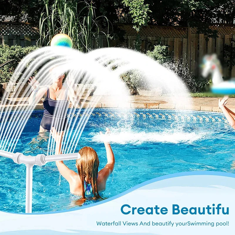 Waterfall Swimming Pool Fountain Adjustable Dual Spray Water Fountain Pool Decoration Swimming Pool Accessories