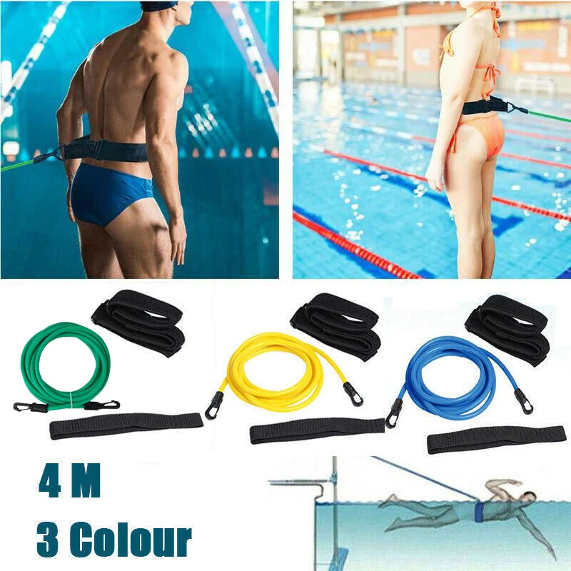 Swimming Belts Stationary Swim Trainer Swim in Place Resistance Bands Swimming Elastic Rope