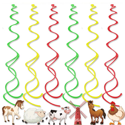 Farm Animals Tableware Plates Cups Napkins Tablecloth Farm Birthday Party Decor Birthday Banner Farm Animals Pig Cow Balloon