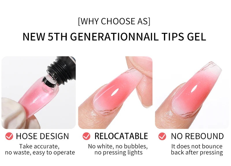 Solid Nail Glue Nail Tips Gel for Press On Nails Super Strong Nail Adhesive For Artificial Fingernail Durable And long Lasting