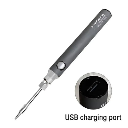 Portable Soldering Iron 1100mAh Mini Soldering Iron Kit USB Rechargeable Welding Soldering Iron Tool
