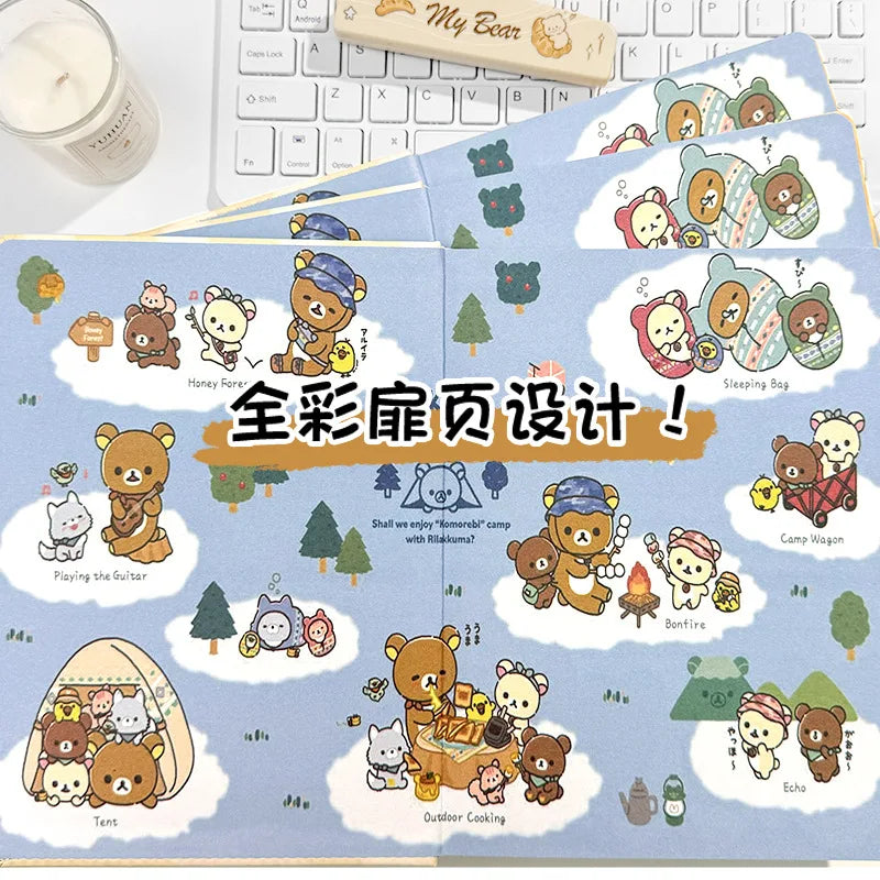 Rilakkuma Notebooks Anime Relax Bear A5 Journal Student Writing Notepad Kids New School Stationery Office Supplies Children Gift