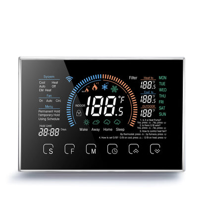 WiFi Smart Thermostat Temperature Controller Programmable Touch Control Mobile APP Voice Control Compatible with Alexa Home