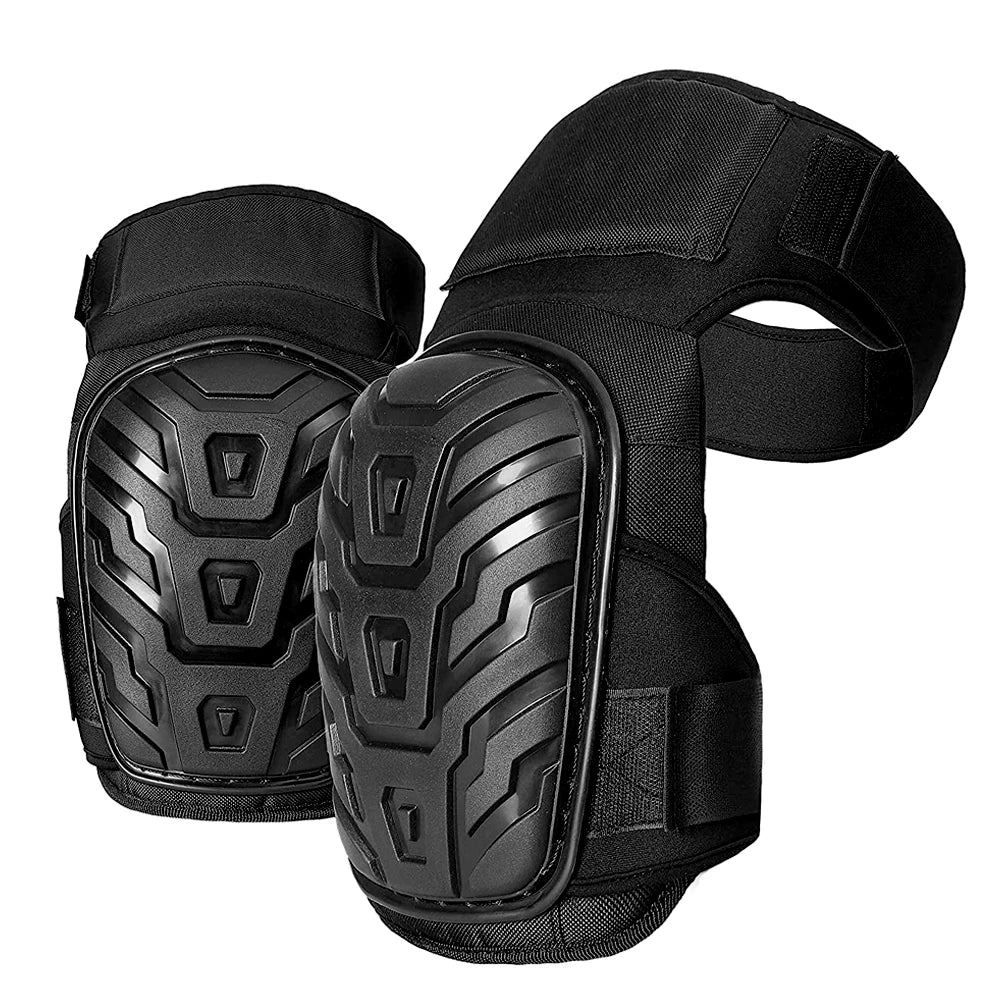 Construction Knee Pads with Thick Foam and Gel Cushioning, Adjustable Kneepads Straps for Work Flooring Gardening