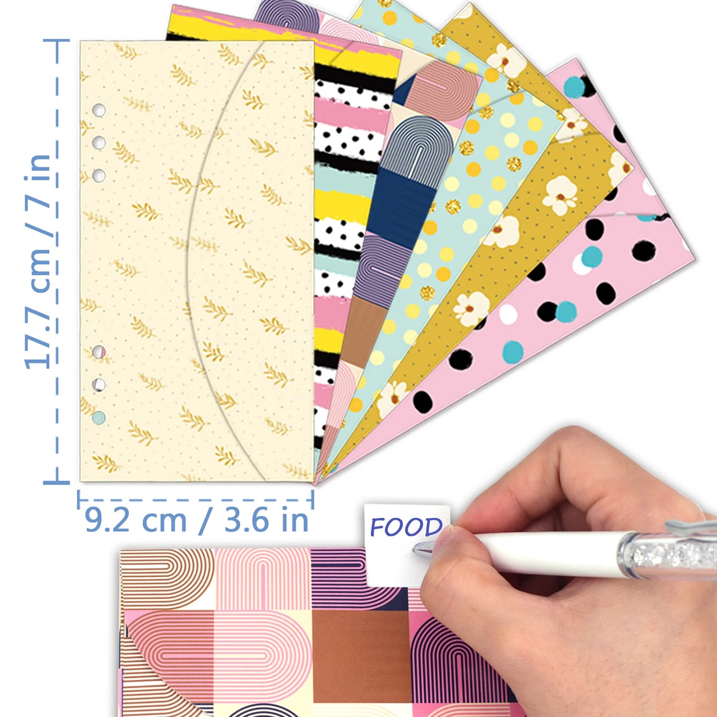 Budget Binder with Zipper Envelopes, Cash Envelopes with Budget Sheets, PVC Pockets, Cash Envelopes, Stickers & Pen