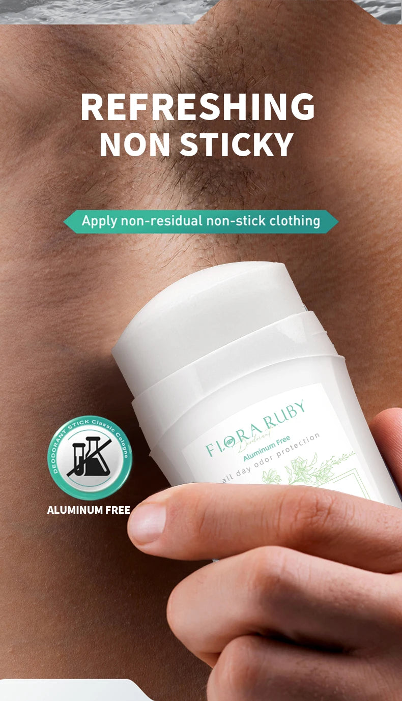 Men Sandalwood Deodorant Stick Anti Sweating Keep Drying Lasting Fragrance Remove Armpit Odor Underarm Refresh Sticks Refresh