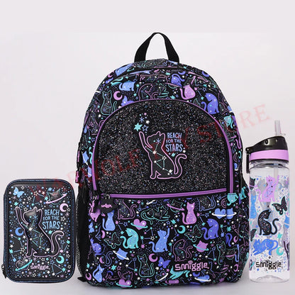 Genuine Australian Smiggle Student Backpack Cute And Fashionable Children Stationery Box Backpack Lunch Bag Kettle Student Gift