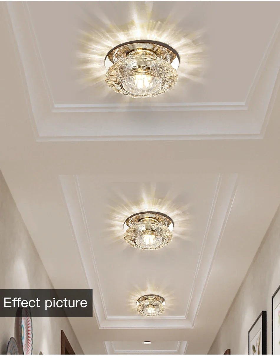 LED Ceiling Lamp for Aisle, Flush, Living Room, Crystal Corridor, Porch Light, Front Porch, Porch Light