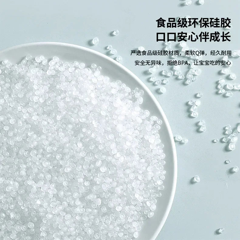 Silicone Baby Learn To Eat Spoon Small Curved Spoon Soft Rubber Feeding Silicone Cutlery Baby Training Spoon