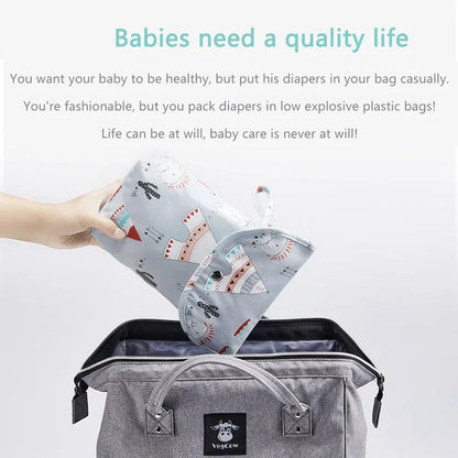 Baby Diaper Bag Outdoor Travel Portable Organizer Mini Nappy Bag Stroller Reusable Mummy Storage Diapers Handbag Baby Essentials