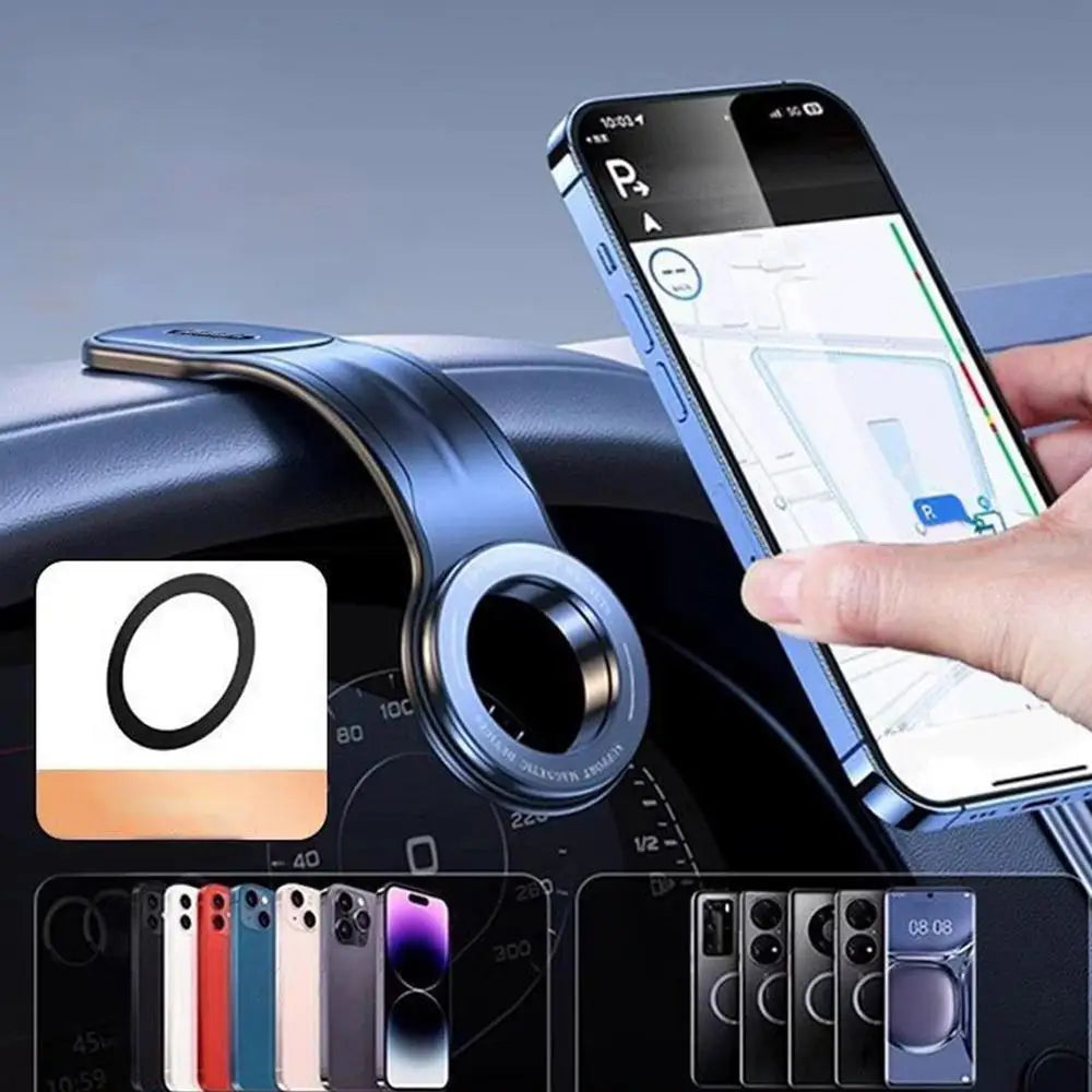 Car Magnetic Phone Holder  Stable Strong Magnet Adjustable Phone Holder Bendable Mobile Mount for Truck, Vehicle, Auto Driving